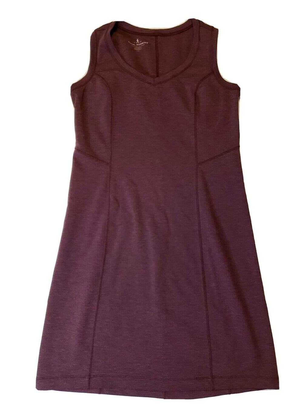 Royal Robbins Metro Melange Shift Dress Purple Knit Small Travel Water Repellent